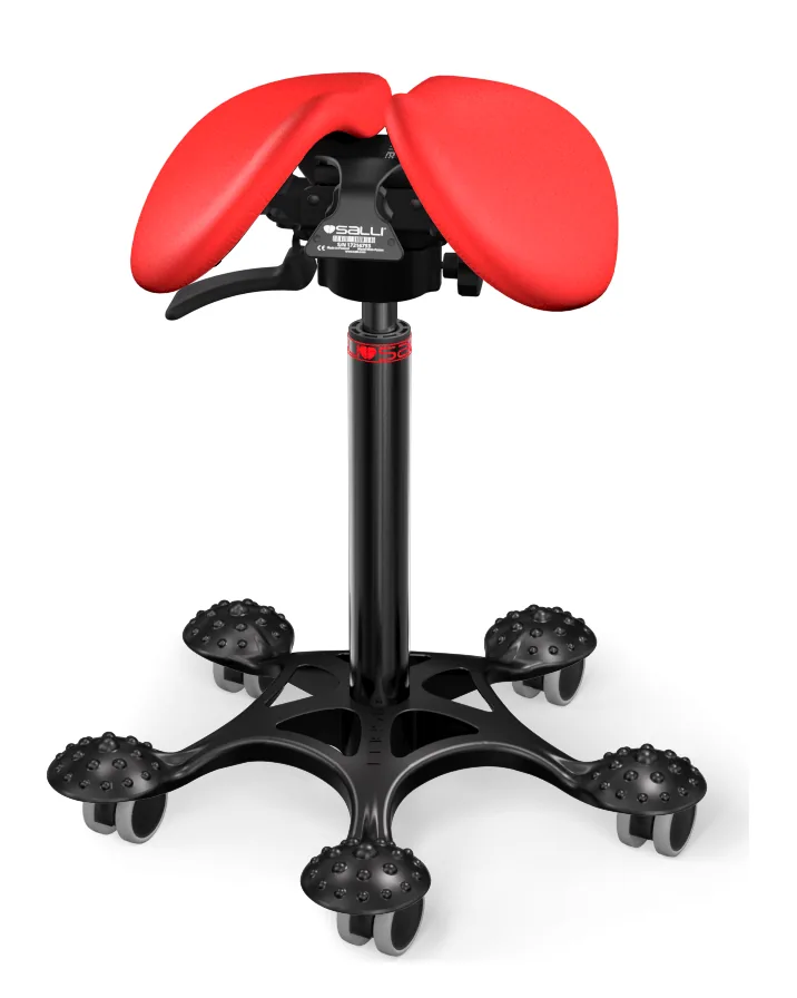 Salli SwingFit sadultool punase kaheosalise istmega